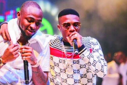 Davido and Wizkid on stage