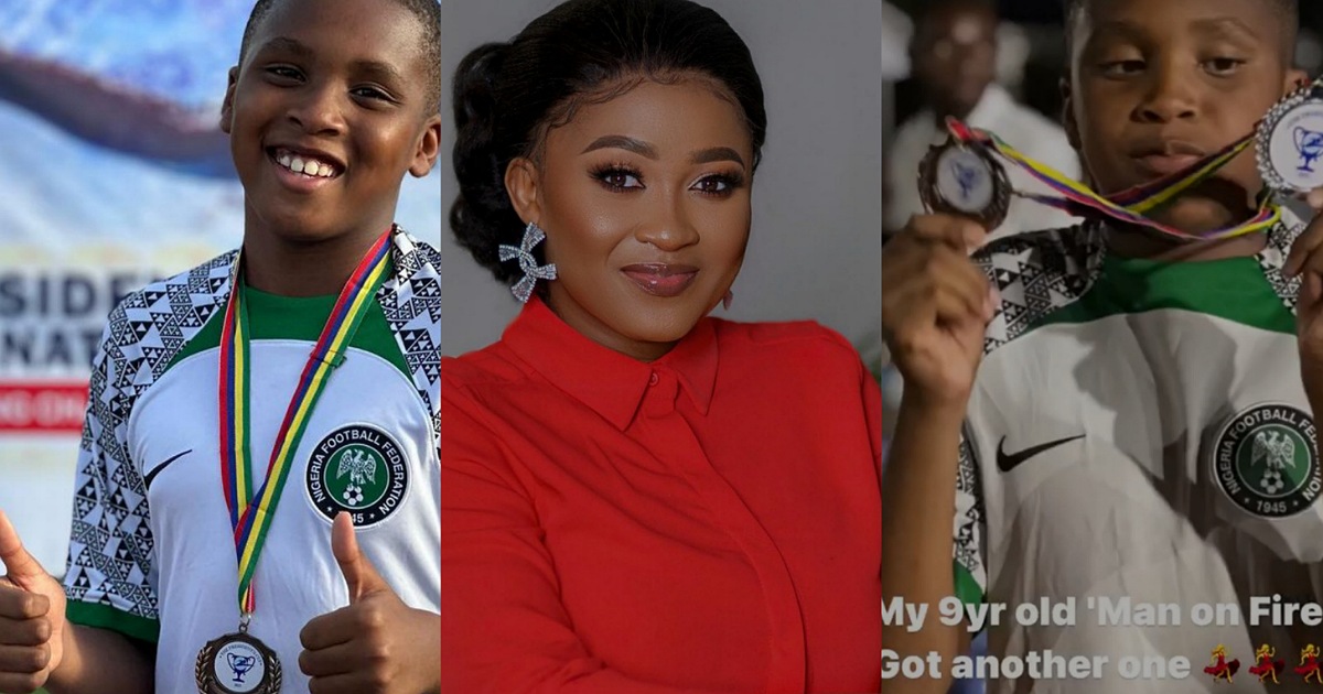 Mary Njoku's son Obinna Wins 2 Medals At Swimming Competition