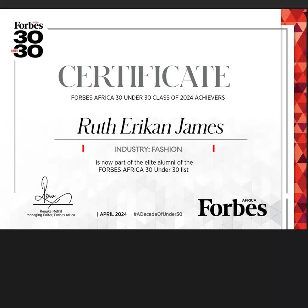 Veekee James on Forbes 30 under 30 list