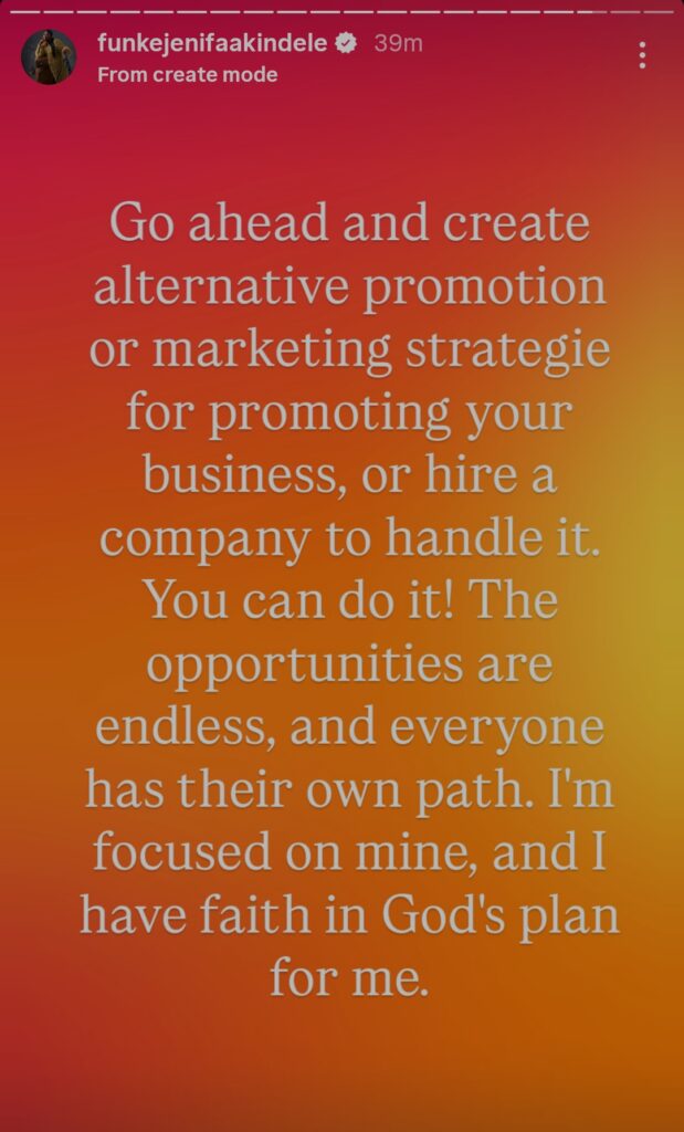 Funke Akindele speaks on cinema promotion