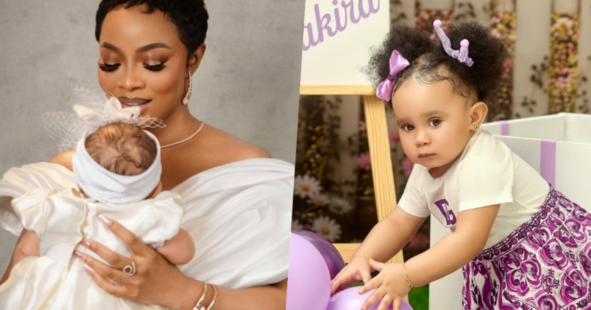 Toke Makinwa Shows Her Daughter's Face for the First Time as Yakira Turns One 11 Toke Makinwa Finally unveils her daughters face