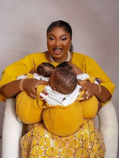 MO Bimpe Recalls Being Left Out of Baby Events For Having No Child 12 mo bimpe triplets